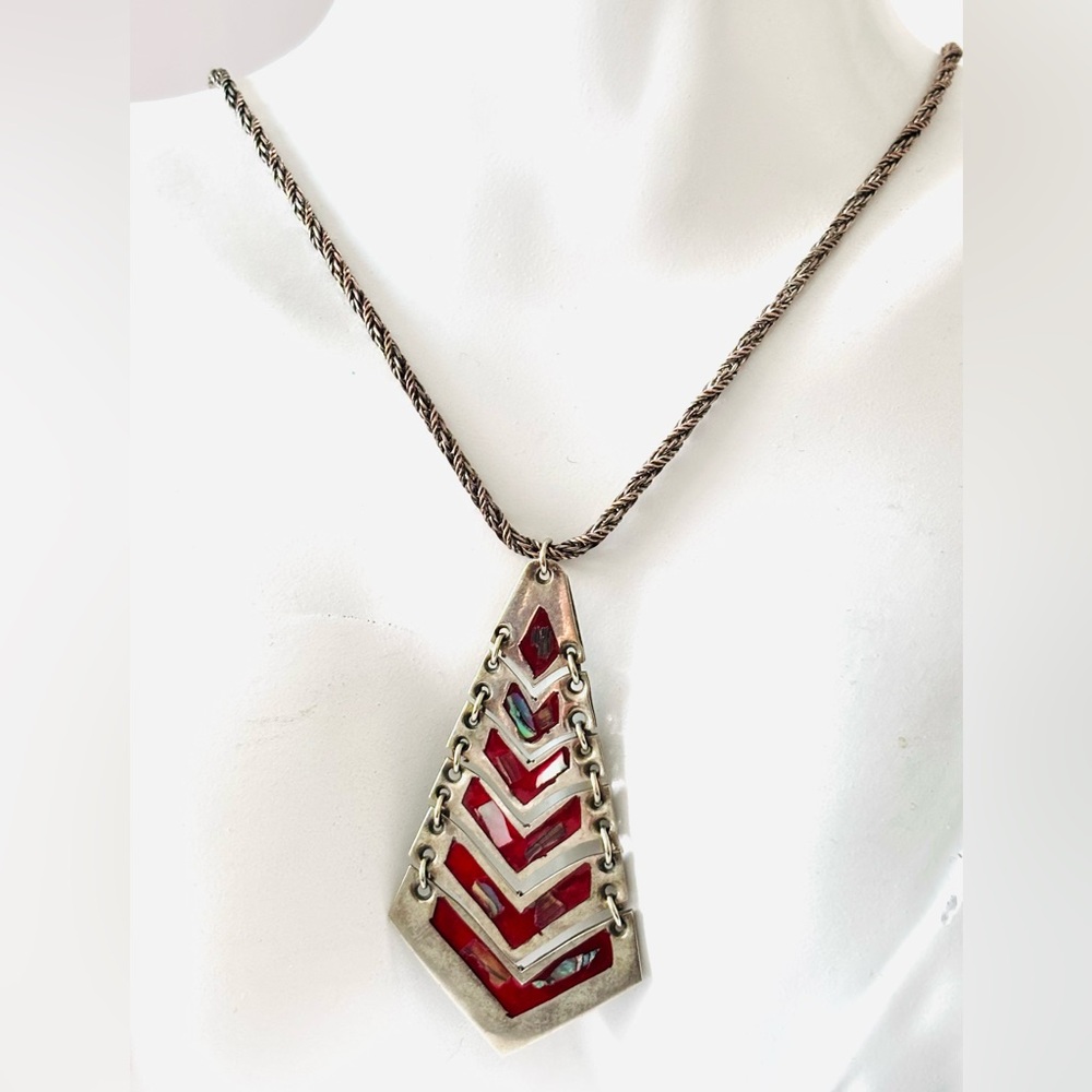 🦋2/25$ Reanimate by MJ from craft jewelry alpaca Mexico pendant necklace